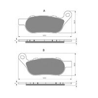 Rear Brake Pads Road Sintered for Harley Davidson 1584 FXCW Rocker 2008 to 2009