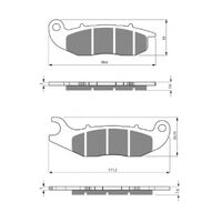 Front Brake Pads Touring Organic for Honda CRF300 Rally 2021