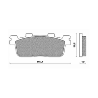 Rear Brake Pads Elite Organic for Kymco X-Town 300I 2017 to 2019