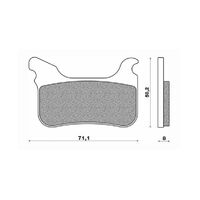Front Brake Pads Touring Sintered for Husaberg FS650 2006 to 2008
