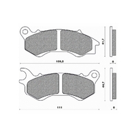 Front Brake Pads Elite Organic for Honda NSC110 DIO 2011 to 2012
