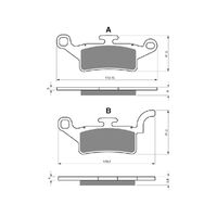 Front Brake Pads Elite Organic for Yamaha YW125 Beewee 2010 to 2017