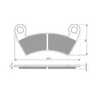 Front Brake Pads ATV Sintered for Polaris 500 Ranger 2X4 2007 to 2009