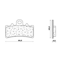 Newfren Front Brake Pad Touring Organic