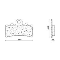 Frnt Brake Pads Sintered for Ducati 803 Scrambler Cafe Racer 2017 to 2019
