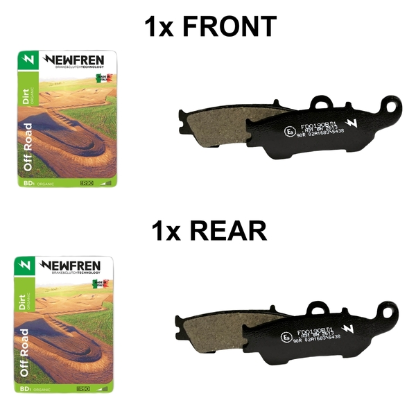 Newfren Dirt Organic Brake Pad Full Set for SUZUKI RM85 2002-2004