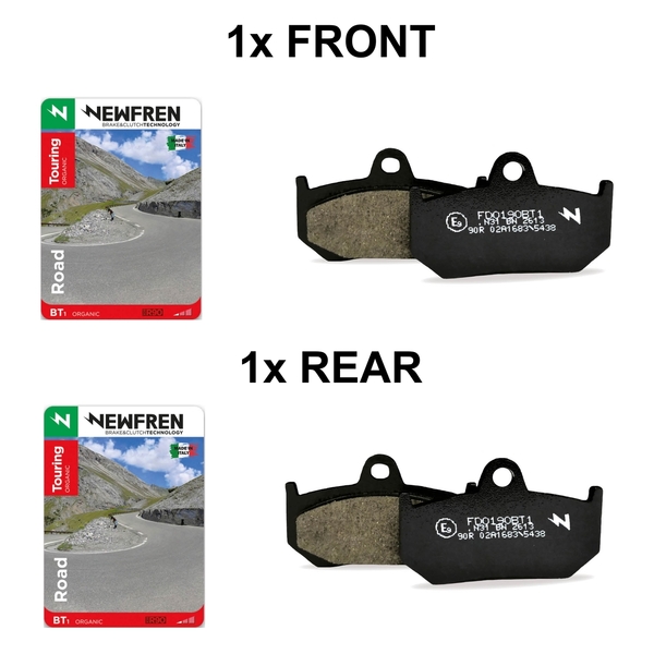 Newfren Road Organic Brake Pad Full Set for KAWASAKI Z400 2019-2023