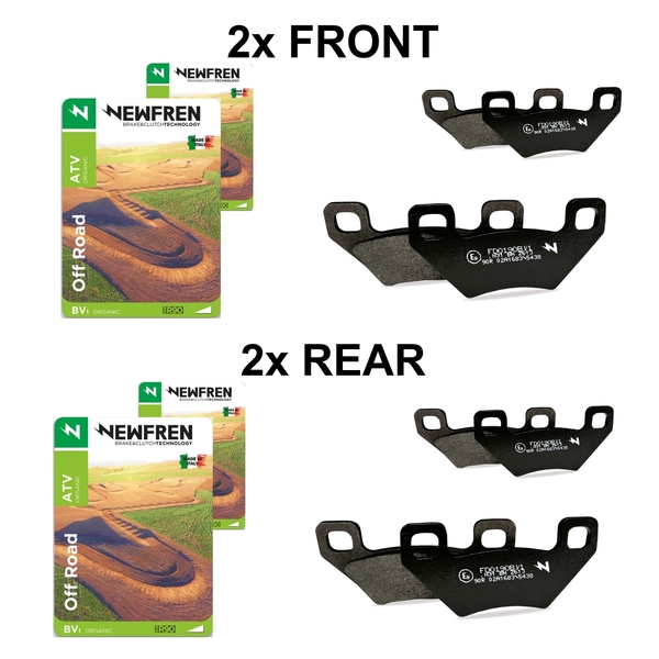 Newfren Organic Brake Pad Full Set for POLARIS 700 SPORTSMAN X2 TWIN EFI 2008