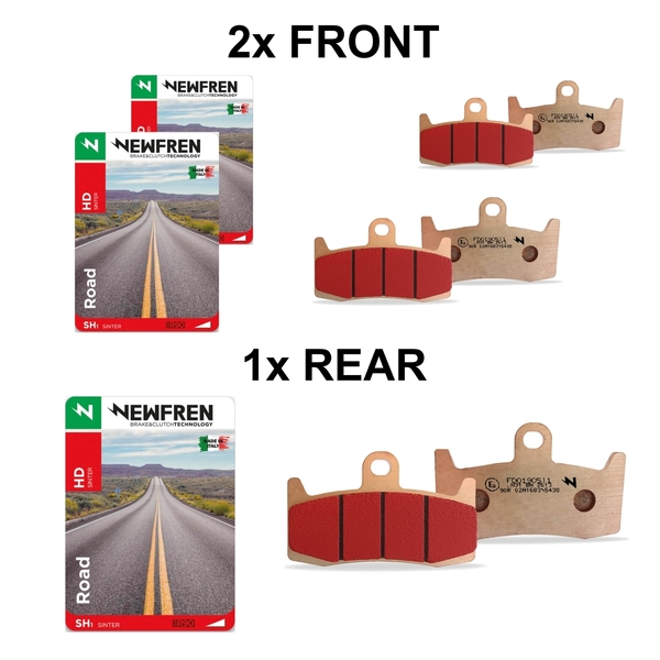 Newfren HD Sintered Brake Pad Full Set for HARLEY 883R XL SPORTSTER 2008-2011