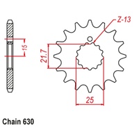 Standard Front Sprocket 15T for Kawasaki Z1 (Z900) 1973-1977