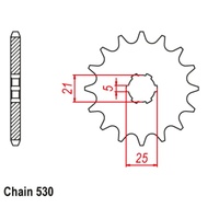 Optional Front Sprocket 15T for Yamaha RD250LC 1980-1983