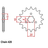 Standard Front Sprocket 14T for Kawasaki KM90 1977-1979