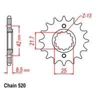 Standard Front Sprocket 16T for Suzuki  GS500F 2004-2014