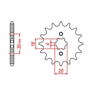Optional Front Sprocket | 12T for Yamaha TTR125 Drum Brake 2000 2001