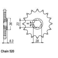 Standard Front Sprocket 13T