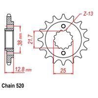 Standard Gearing Front Sprocket 15T