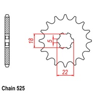 Front Sprocket - Standard Gearing 15 Tooth
