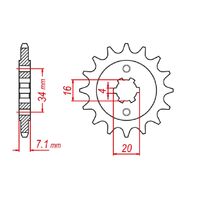 Standard Gearing Front Sprocket 14T