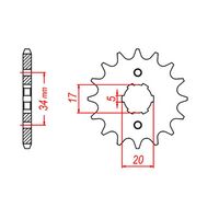 Supersprox Front Sprocket 1264 for Honda