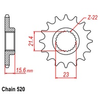 Optional Front Sprocket 16T for Yamaha XT600E 1990-2003