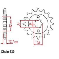 Optional Front Sprocket 18T for Honda CB550F 1974-1980