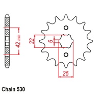 Standard Front Sprocket 15T for Honda CB350F 1972-1976