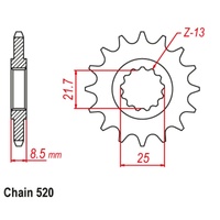 Standard Front Sprocket 16T for Yamaha XTZ750 SUPER TENERE 1990-1991