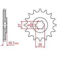 Optional Front Sprocket 16T for Honda CB750F  1977-1978