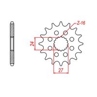 Optional Front Sprocket 16T
