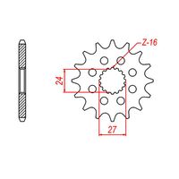 Optional Front Sprocket 16T for Suzuki  GSXR1000 2009-2016