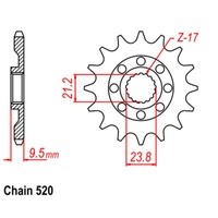 Optional Front Sprocket 14T for Suzuki  RMZ450 2008-2012