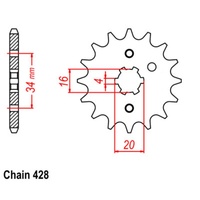 Standard Front Sprocket 17T