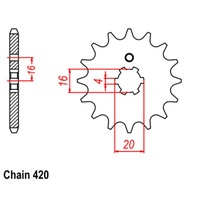 Standard Front Sprocket 13T for Suzuki RM65 2003-2006