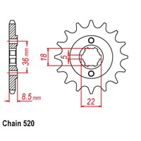 Front Sprocket 14T