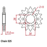 Optional Front Sprocket 16T for Yamaha TDM900 2002 to 2013