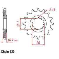 Standard Front Sprocket 16T for Yamaha XJ6N/S 2009-2013