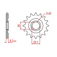 14T Yamaha Front Sprocket (1590)