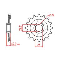SPROCKET FRONT MTX 707-14T 520