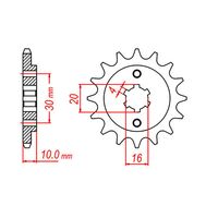 Optional Front Sprocket 14T for HUSQVARNA WR125 1996-1997