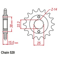 Standard Front Sprocket 15T