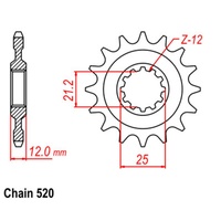 Optional Front Sprocket 14T for HUSQVARNA 240 CR 1984-1988