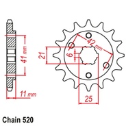 Standard Front Sprocket 14T