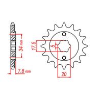 Optional Front Sprocket 11T for Honda XR250R 1988-1995