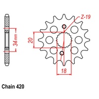 Standard Front Sprocket 15T