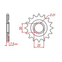 Optional Front Sprocket 12T for Honda CR125R 2004-2007