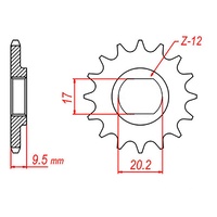 Optional Front Sprocket 10T for KTM 50 SX MINI 2009-2019
