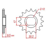 Optional Front Sprocket 12T for KTM 50 SX 2009-2019