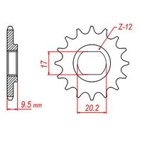 12T KTM 50 Front Sprocket