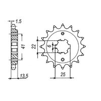 Standard Front Sprocket 15T for Honda VF400F 1983-1986