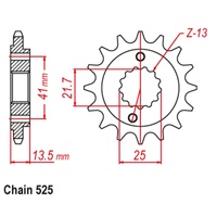 Standard Front Sprocket 16T